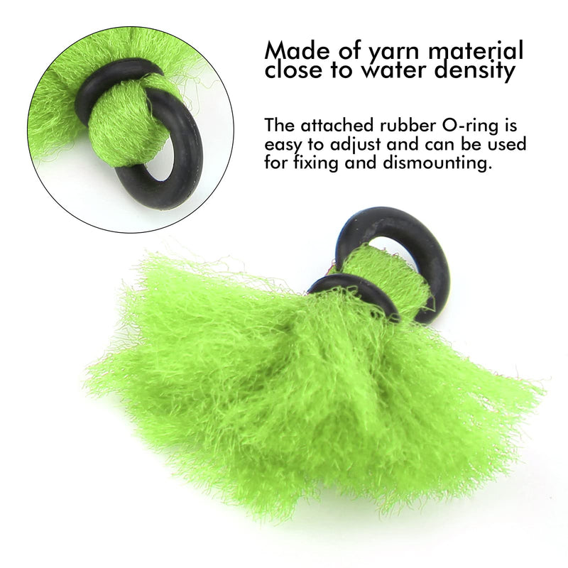 Alomejor 4pcs Fly Fishing Float 3.3cm/1.3in Yarn Strike Indicators Drift Hook Positioning Floats Bobbers green - BeesActive Australia