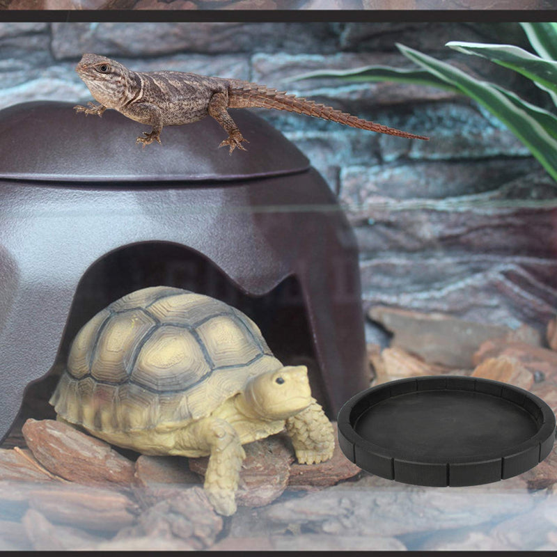 Fuongee Reptile Feeding Dish Bowl Food and Water Bowl Tortoise Dish Reptile Tank Decor, Dia 6.7 Inches, Round - BeesActive Australia