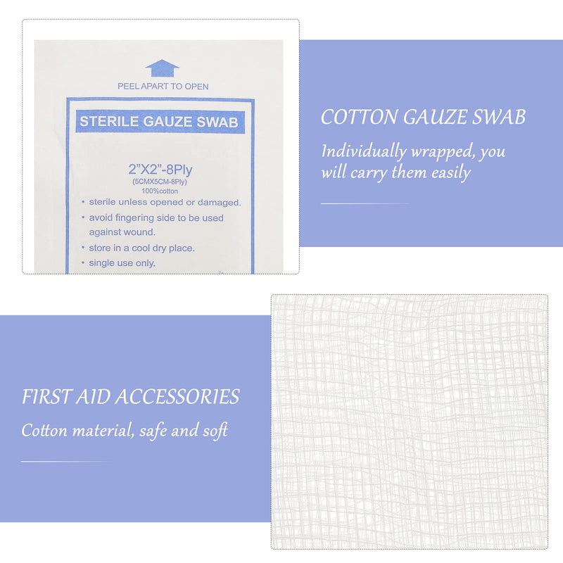 Healifty 30pcs Sterile Gauze Sterile Dressings Cotton Gauzes Household Supplies for Home Outdoor One Size - BeesActive Australia