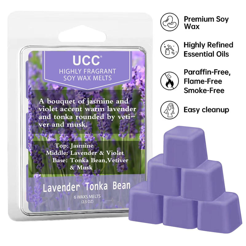 UCC Plant Based All Natural Wax Melts, Strong Fragrance, Long Lasting Premium Soy Scented Melts Cubes, Wax Melts Tarts, Colored Wax Melt - 4 Pack - BeesActive Australia