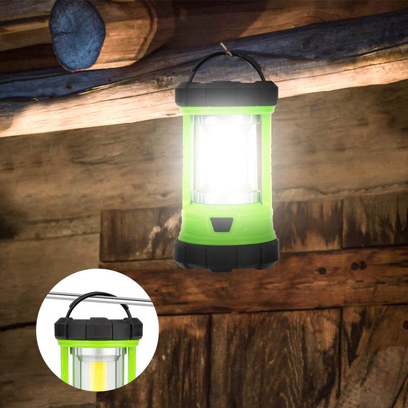 Rechargeable Camping Lantern, 3000LM 5 Light Modes Camping Light 4400 Capacity Phone Charger LED Impact-Resistant Flashlight Lantern Portable Waterproof Hurricane Lanterns for Emergency(Pale Green) Pale Green - BeesActive Australia