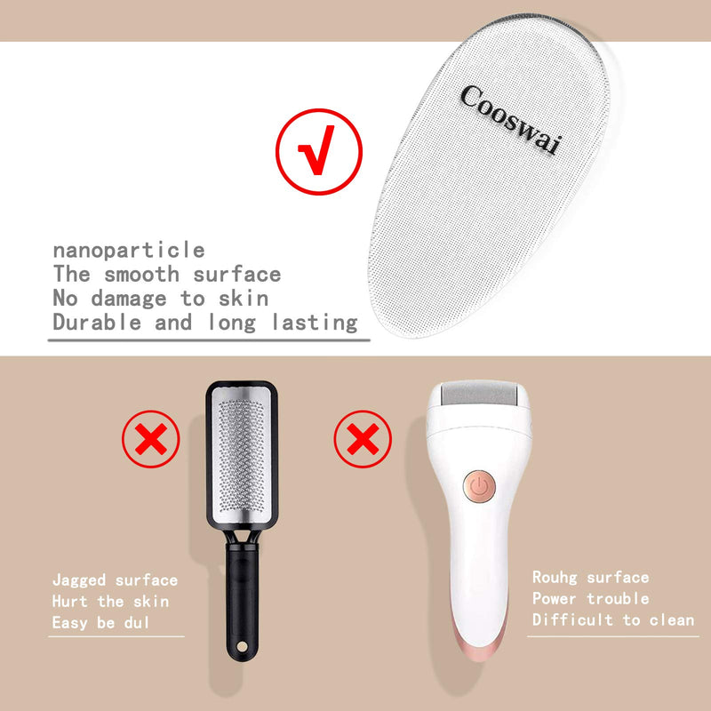 Cooswai Innovative Nano-Glass Callus-Remover Foot-File - Professional pedicure dead skin 2021 Upgrade Perfect 1PCS white - BeesActive Australia