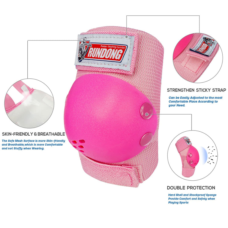 Kids/Youth Knee Pad Elbow Pads Guards Protective Gear Set for Wrist Guards Toddler,Roller Skates Scooter Inline Skating Cycling BMX Bike Skateboard Riding And Outdoor Other Extreme Multi-Sports S(3~7 years old) Pink - BeesActive Australia