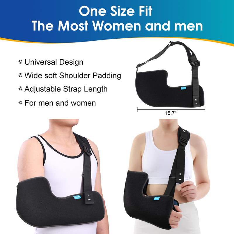 Arm Sling Shoulder Injury Immobilizer Rotator Cuff Support Brace for Sleeping, Comfortable Medical Sling Arm for Shoulder Injury, Left and Right Arm for Men and Women - BeesActive Australia