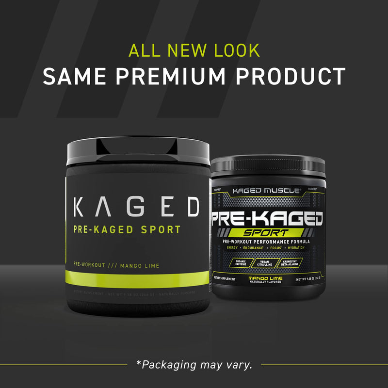 Pre Workout Powder, Kaged Muscle Pre-Kaged Sport For Men And Women, Increase Energy, Focus, Hydration, and Endurance, Organic Caffeine, Plant Based Citrulline, Mango Lime - BeesActive Australia