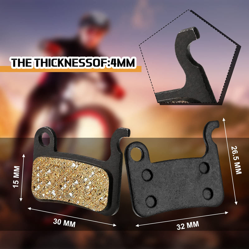 6 Pairs Resin Brake Pads Bicycle Disc Brake Pads Compatible with Shimano Deore XT XTR LX SLX Hone Alfine Saint Disc Brake - BeesActive Australia