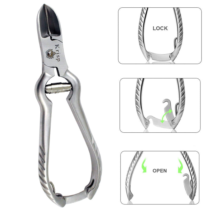 Ingrown Toenail Clippers - Professional Heavy Duty Stainless Steel Fingernail Thick Toenail Clipper Cutter Trimmer Sharp Blade Manicure Pedicure Podiatrist Chiropodist Tool For Adults Seniors By Krisp - BeesActive Australia