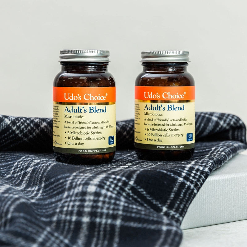 Udo's Choice Adults Blend Age Specific Microbiotics - Lacto & Bifido Bacteria - 17 Billion Cell Count - 6 Mirobiotics Strains - 60 Vegecaps - One a Day - 2 Month Supply 1 Count (Pack of 1) - BeesActive Australia