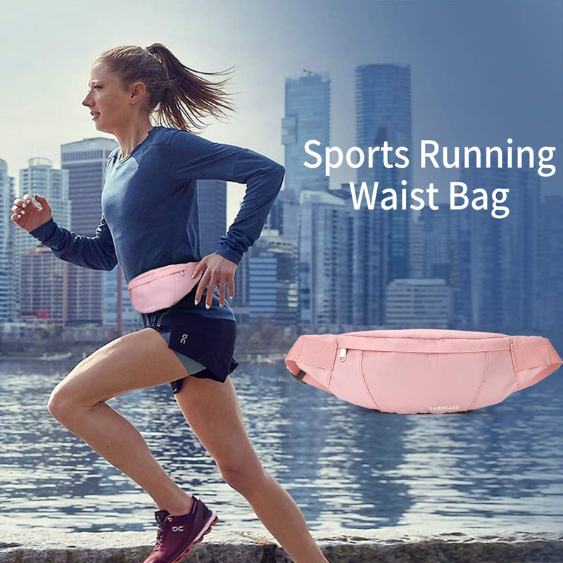Small Fanny Pack Plus Size Waist, Waist Bag Fanny Packs for Women Men Waterproof with Headphone Jack, Lightweight Belt Bag for Travel Sports Running Hiking Walking,Pink pink - BeesActive Australia