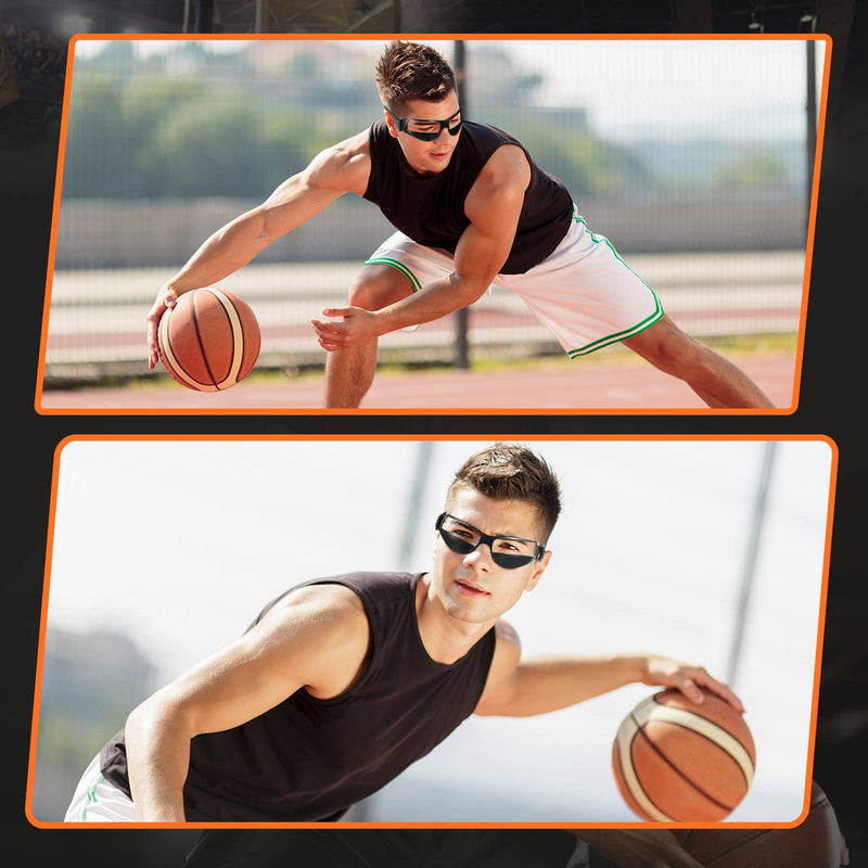 8 Pieces Basketball Goggles Sport Dribble Goggles Adjustable Sports Goggles for Basketball Training Aid for Men Kids Black - BeesActive Australia