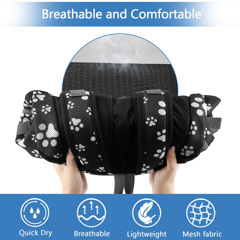 Dog Backpack Carrier for Small Dogs Cats Rabbits Cute Mesh Paws Puppy Front Carrier Backpack Breathable Head Out Design with Reflective Safe Pet Carrier Backpack for Travel Outdoor Hiking Medium - BeesActive Australia