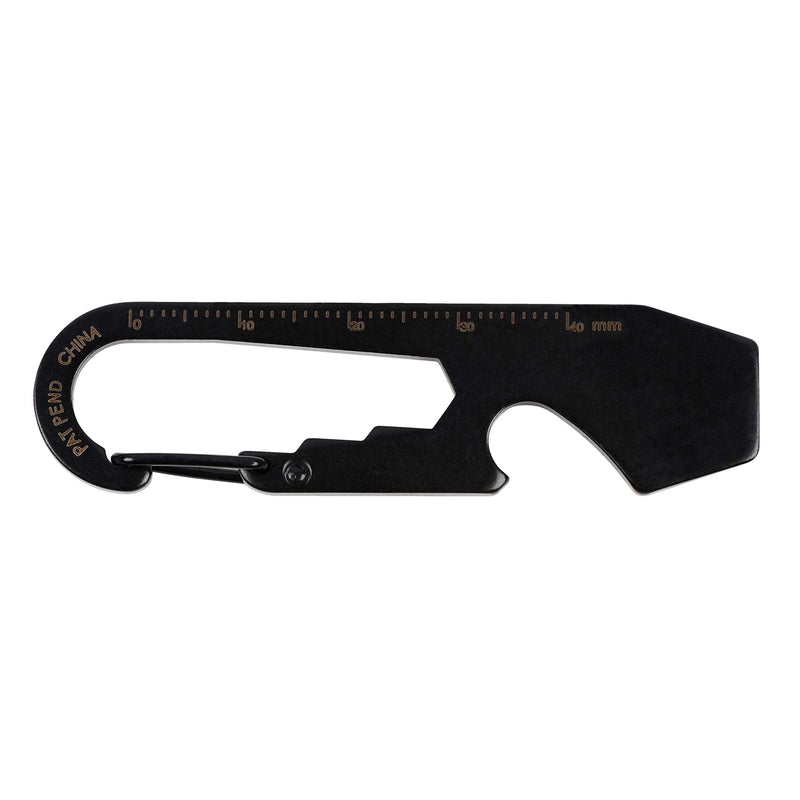 Nite Ize DoohicKey Keychain Multi Tool, Stainless-Steel 5-in-1 Multi Tool With Bottle Opener + Carabiner Clip, Black - BeesActive Australia