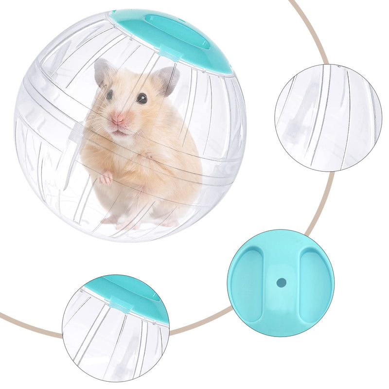 FANKUTOYS Hamster Exercise Ball, 5.7 Inch Transparent Hamster Ball Running Hamster Wheel for Dwarf Hamsters Small Pets to Reduce Boredom and Increase Activity 1 Pieces Blue - BeesActive Australia