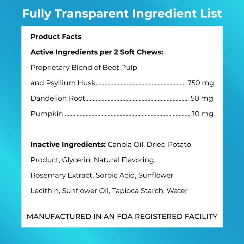 PawMedica Stop Scooting Chews for Dogs - AnalGland Dog Constipation Chews - Recommended Dog Digestive Chews - Pumpkin for Dog Anal Gland Function - Anal Gland Supplement for Dogs 60 No Scooting Chews - BeesActive Australia