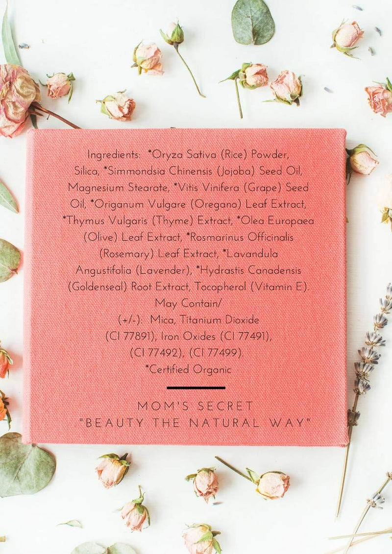 Mom's Secret 100% Natural, Organic Highlighter, Vegan, Pressed Highlighter Powder, Gluten Free, Cruelty Free, Made in the USA, 0.42 oz - BeesActive Australia