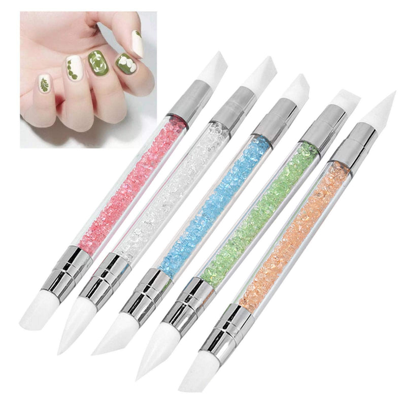 Nail Embossing Pen Nail Art Silicone Brushes for Home DIY Nail for Nail Design for Beginners - BeesActive Australia