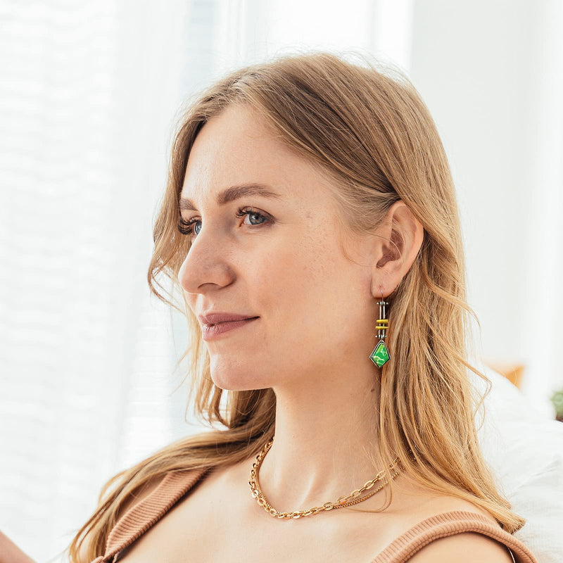 JA.S.JR Silver Handmade Boho Earrings Dangle Earrings for Women - BeesActive Australia