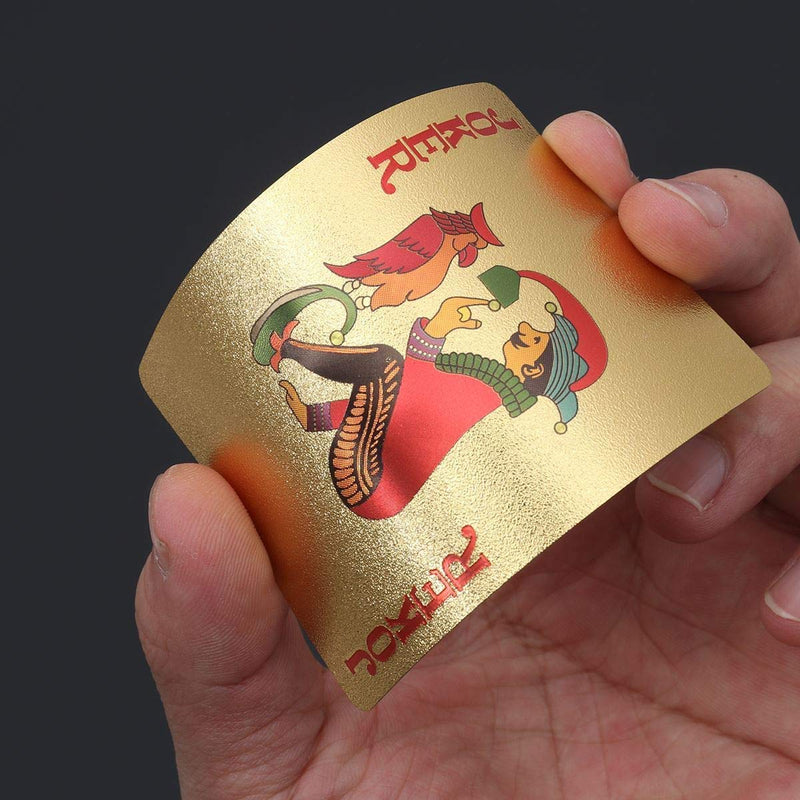 EAY Deck of Cards, Gold Deck of Cards, Gold Playing Cards, Gold Waterproof Playing Cards, Waterproof Playing Cards, Poker Cards, Deck of Waterproof Cards, Washable Flexible, Use for Party and Game - BeesActive Australia