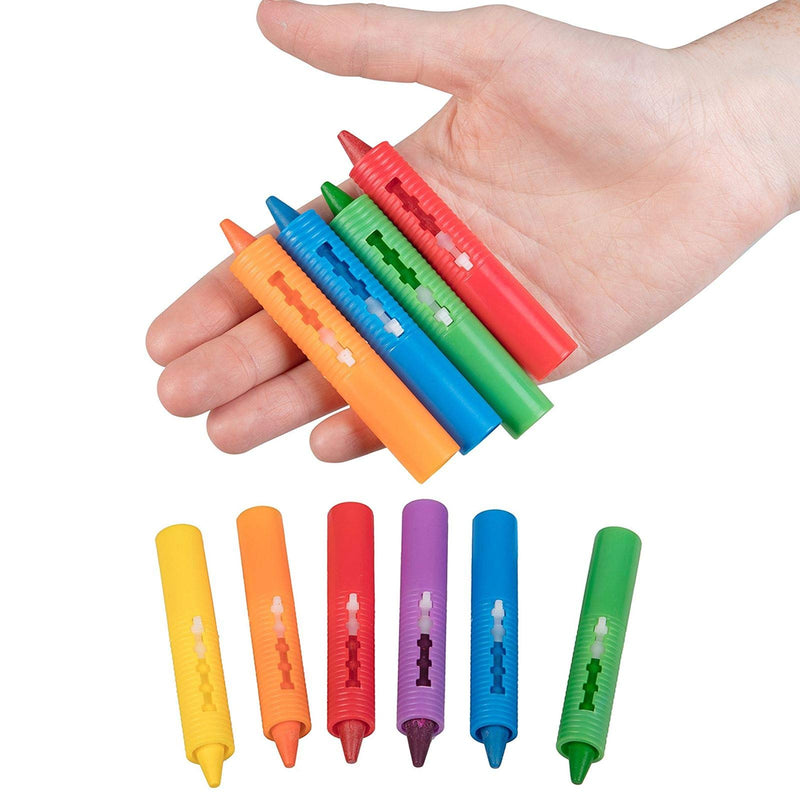 ASAB 6 Pack Baby Bath Crayons Non Toxic Education Fun Toy Easy Washable Wipe Clean Develop Creativity And Imagination Ages 3 Years + - BeesActive Australia
