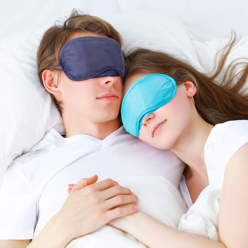 50 Pieces Eye Cover Sleep Mask Blindfold Eye Mask Blindfold Sleeping Masks for Games Party Travel with Nose Pad and Adjustable Strap (Multicolor) - BeesActive Australia