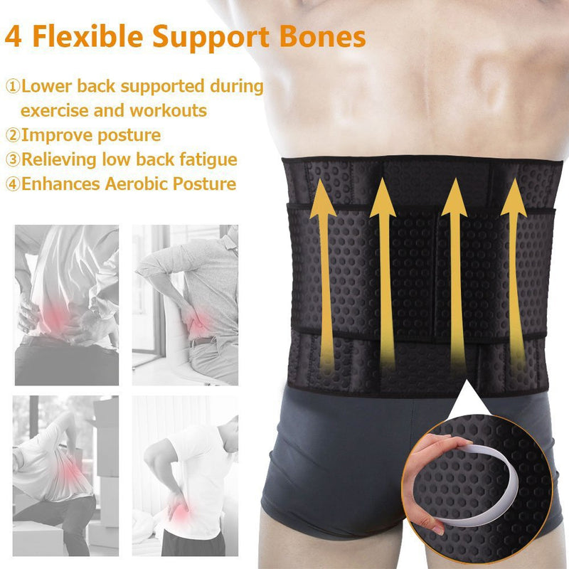 ZOHUMI Wasit Trimmer for Men, Neoprene Ab Belt Widening Waist Trainer with Adjusted Straps for Weight Loss and Back Support L 34-38inch - BeesActive Australia