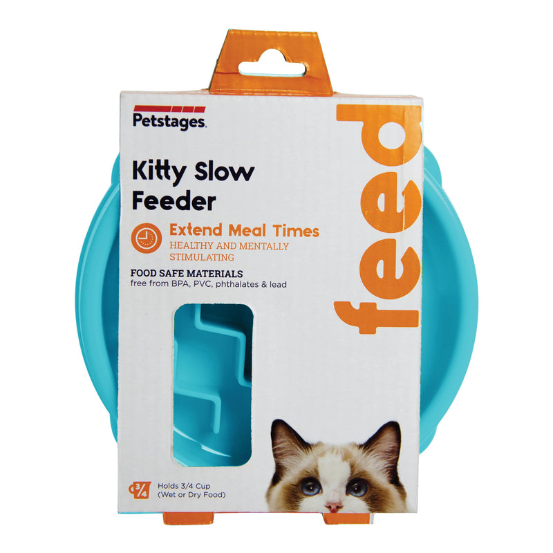 Petstages Interactive Cat Puzzles, Slow Feeders, and Treat Dispensing Toys Feeder Blue Fun Feeder - BeesActive Australia