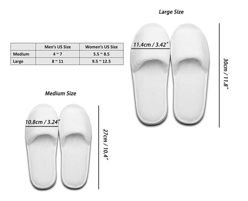 echoapple 5 Pairs of Deluxe Open Toe White Slippers for Spa, Party Guest, Hotel and Travel (Medium, White-5 Pairs) 5.5-8.5 Women/5-7 Men - BeesActive Australia