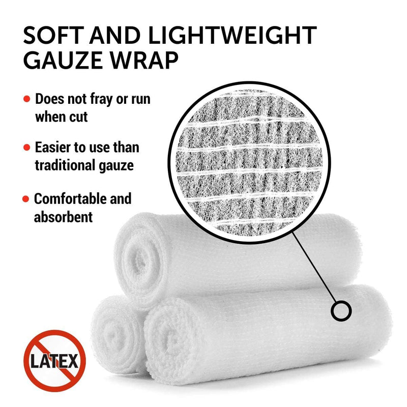 Premium Gauze Bandage Roll - 24 Pk - 10cm x 3.7m Conforming Bandage - Soft Gauze Roll + Bonus Medical Tape - BeesActive Australia