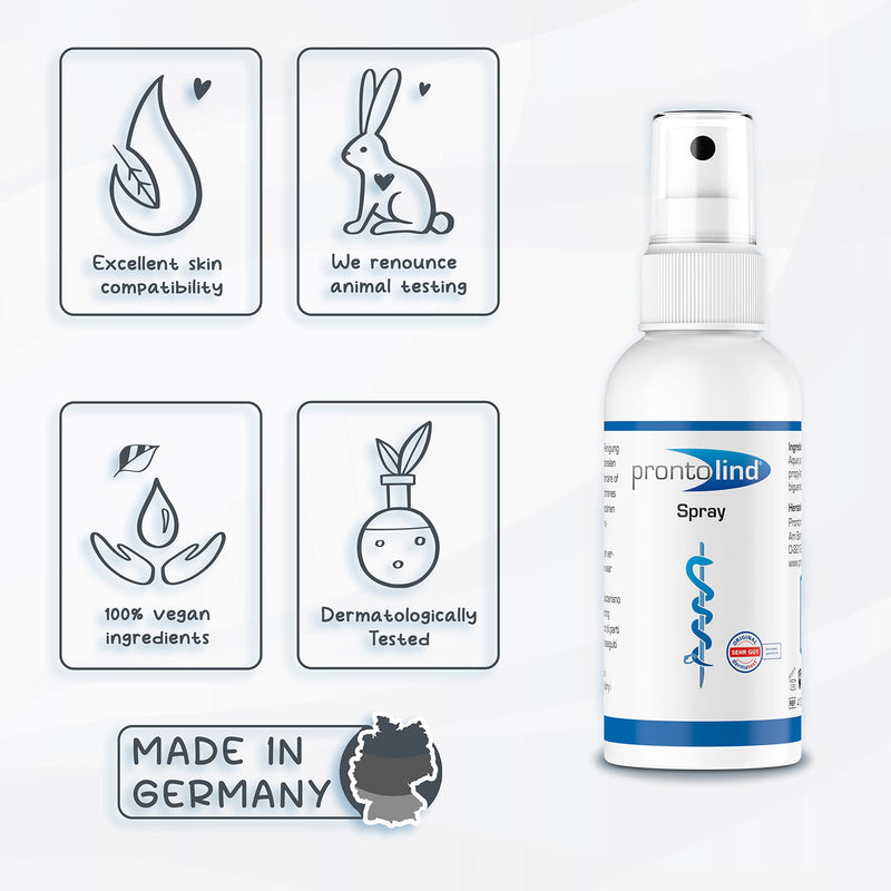Prontolind Spray 75 ml - for Cleaning and Care of Piercings, Tunnels, Plugs and Body modifications - BeesActive Australia