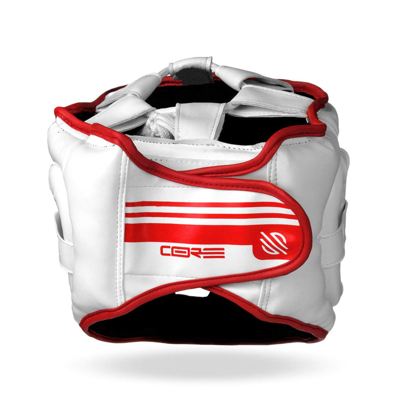 [AUSTRALIA] - Sanabul Core Series Boxing MMA Kickboxing Head Gear White/Red S/M 