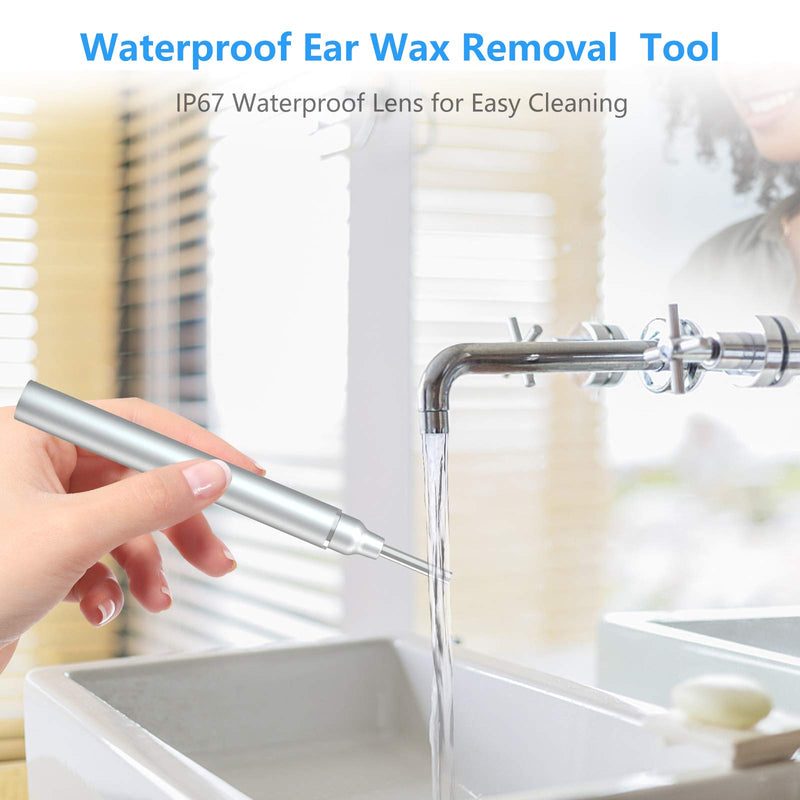 WiFi Otoscope Ear Wax Removal Kit-OVIFM 3.9mm Upgraded Ear Camera,1080P HD Wireless Ear Cleaner with 6 LED Lights,Ear Wax Removal Tool with Storage Box,Phone Holder for iPhone,Android and iPad Silver&black - BeesActive Australia