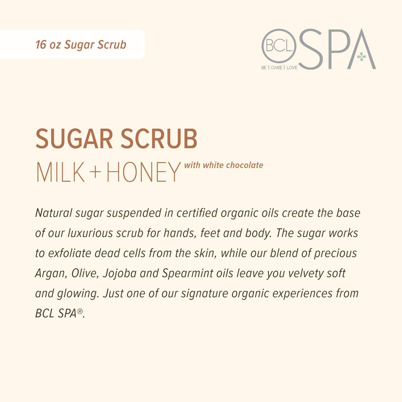 BCL SPA Sugar Scrub, 16 oz 16 Ounce Milk+ Honey with White Chocolate - BeesActive Australia