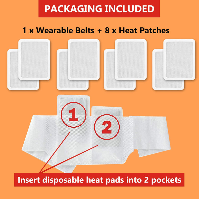 Supchamp Heat Patches - 4 or 8 Pairs - Lower Back Heat Wraps - Heat Patch for Back Neck Shoulders Pain Relief - Up to 10 Hours 4 Pairs - BeesActive Australia