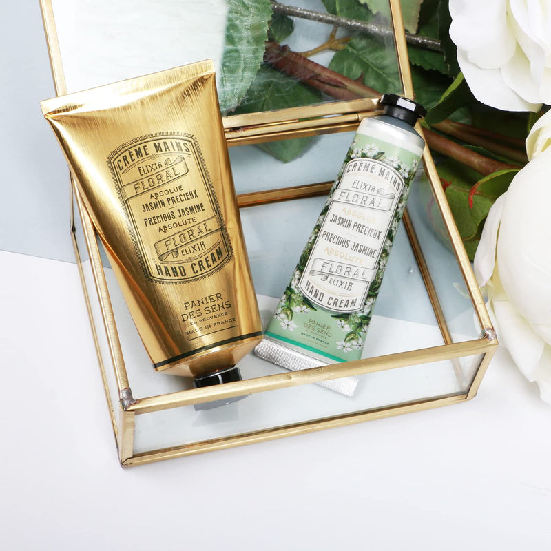 Panier des Sens - Hand Cream for Dry Cracked Hands and Skin – Jasmine Hand Lotion, Moisturizer, Mask - With Olive and Almond Oil - Hand Care Made in France 97% Natural Ingredients - 2.5floz Precious Jasmine 2.6 Fl Oz (Pack of 1) - BeesActive Australia