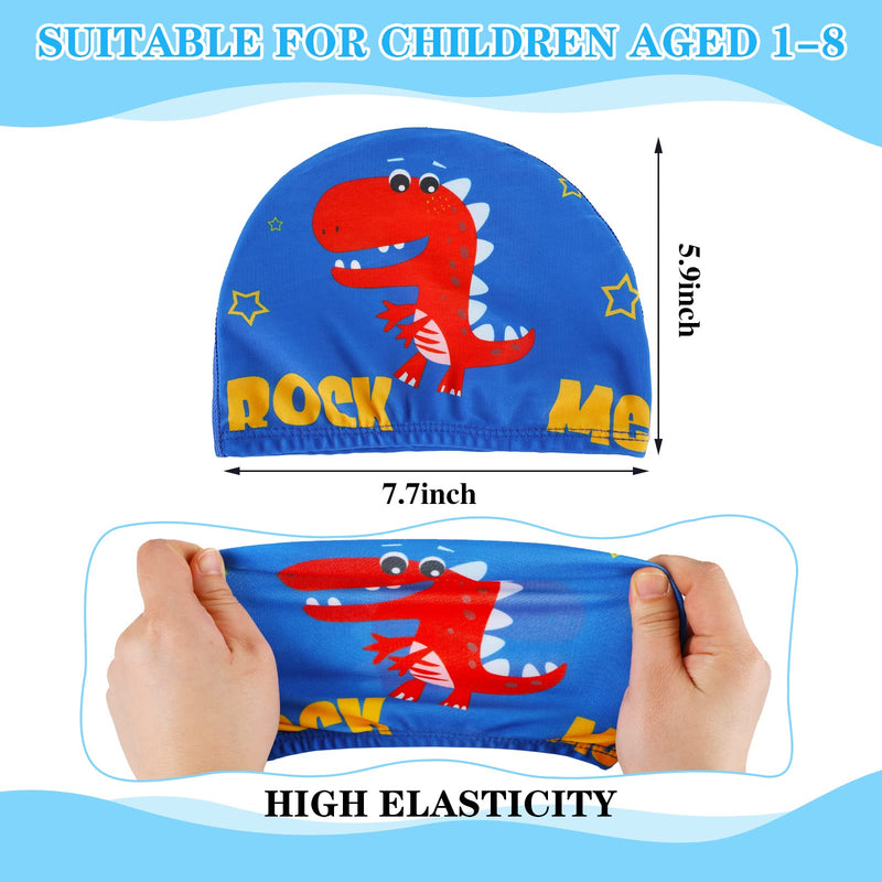 3 Pieces Kids Swim Caps for Boys Girls Age 1-6 Waterproof Swimming Cap Pool Cap for Kids Child Swim Caps for Toddler Youth - BeesActive Australia