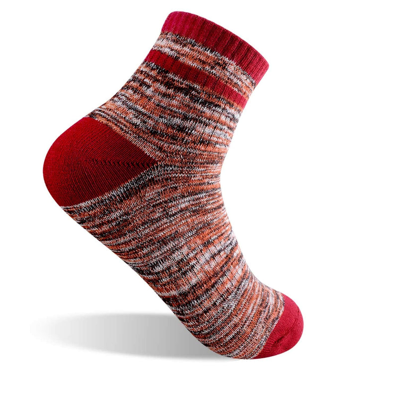 Hiking Walking Socks For Women, FEIDEER Multi-pack Outdoor Recreation Socks Moisture Wicking Crew Socks Gray Pink/Gray Blue/Gray Yellow/Gray Red/Gray -Qtr 4.5-7 - BeesActive Australia
