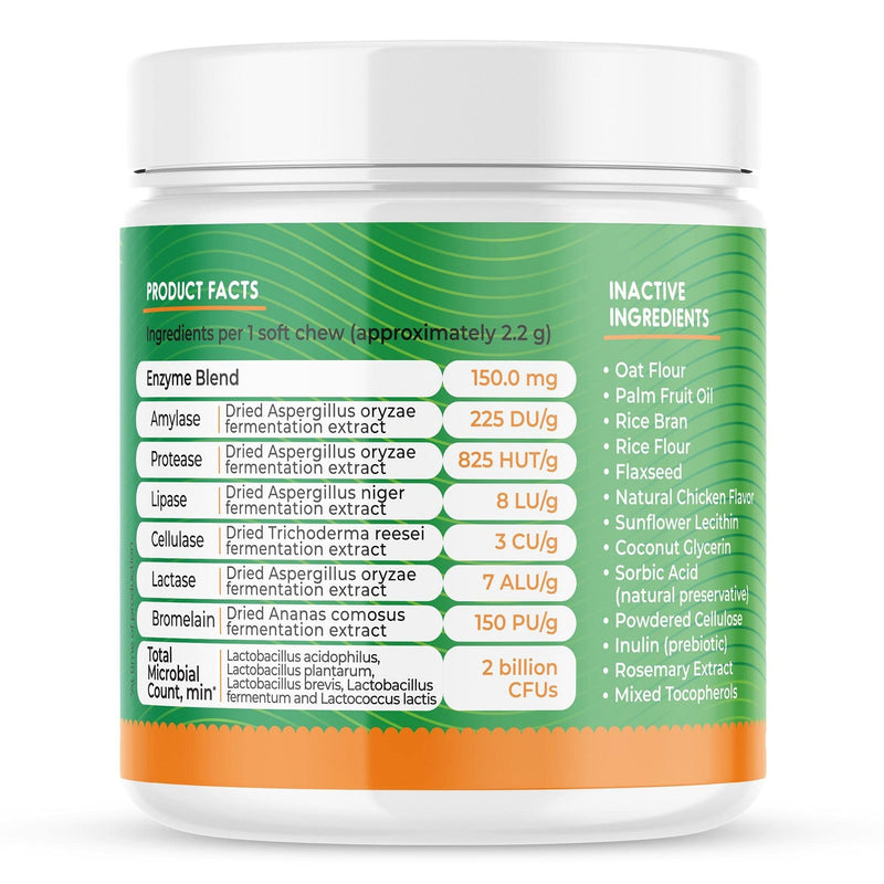 Inner Paw Probiotic Chews for Dogs – 120 Soft Chews Dog Vitamins and Supplements - Natural 2 Billion CFU Dog Digestive Enzymes -Delicious Chicken Flavor – Supports Gut and Immune Health - BeesActive Australia