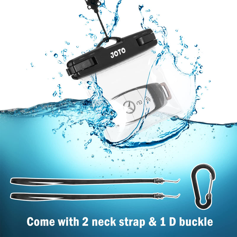 2 Pack JOTO Waterproof Car Key FOB Case, Keys Holder Pouch Small Dry Bag for Surfing, Honda Toyota Nissan Tesla Ford Key Cover for Credit ID Card Cash Coins Badge Water Sports with Keychain -Clear - BeesActive Australia