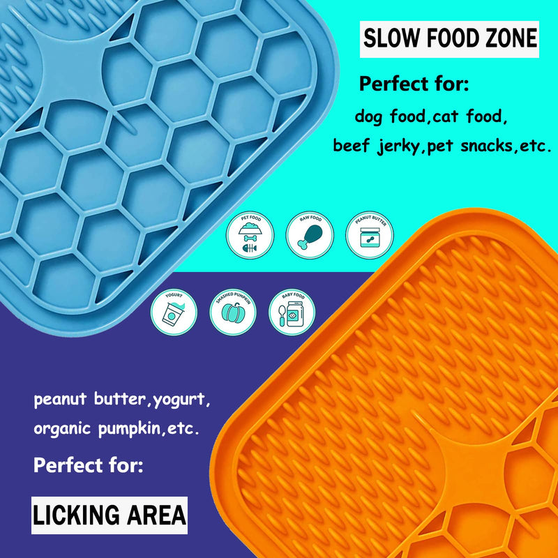 Kwispel Dog Lick Mat, 3 Pcs Lick Mat for Dogs with Suction Cups for Anxiety, Peanut Butter Dog Licking Mat Slow Feeder Dispensing Treater Lick Pad for Dogs Cats Bathing Grooming - BeesActive Australia