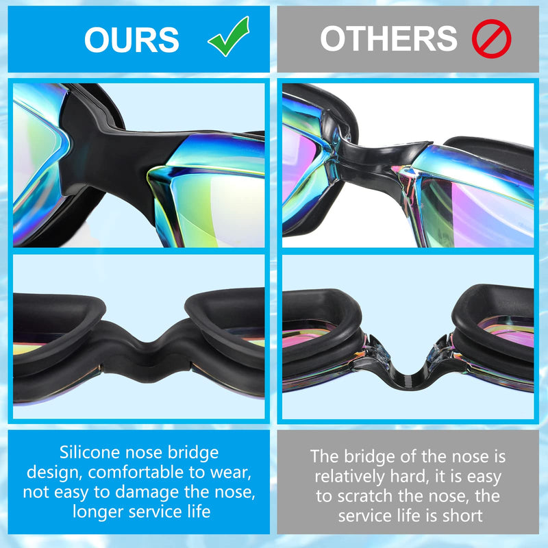 6 Pcs Swim Goggles Swimming Equipment Swimming Goggles Sport Swimming Goggles for Women Men Adult Youth Vivid Color - BeesActive Australia