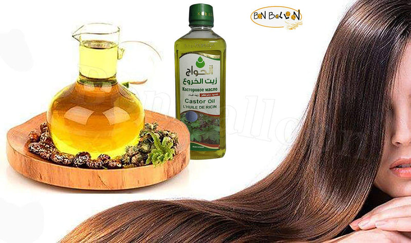 Pure & Natural Organic Castor Oil Al Hawaj Elhawag El Hawag Cold Pressed Concentrated Crude Perfect Rich Fresh Minerals Useful Eyelashes & Eyebrows & Hair & Body (1 Pack = 17.64oz / 500ml) زيت الخروع - BeesActive Australia