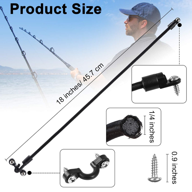 Sumind 4 Pieces Rod Strap Holder Deck Mount Connector Mount Rod Strap Rod Hold Down Strap for Bass Boat Kayak Boat Fishing 12 Inch - BeesActive Australia