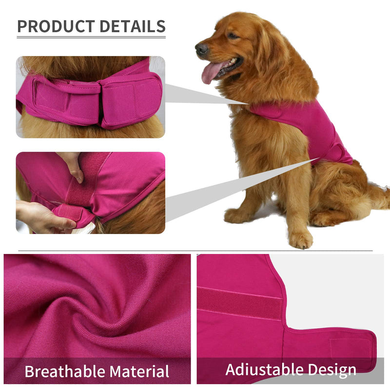 cattamao Comfort Dog Anxiety Relief Coat, Dog Anxiety Calming Vest Wrap for Thunderstorm,Travel,Fireworks,Vet Visits,Separation XS Small Medium Large XL Dog X-Small (Pack of 1) Rose - BeesActive Australia