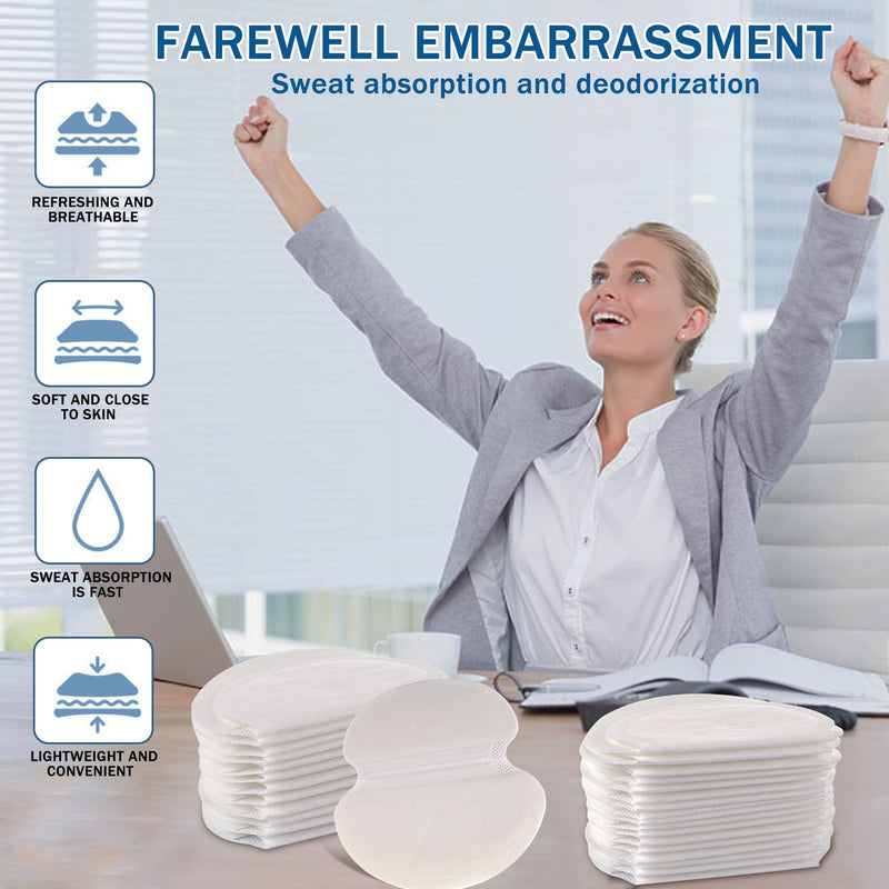 70 Pcs Armpit Sweat Pads Underarm Sweat Pads for Women and Men Pure Cotton Underarm Pads Sweat Absorption Comfortable Unflavored Non Visible - BeesActive Australia