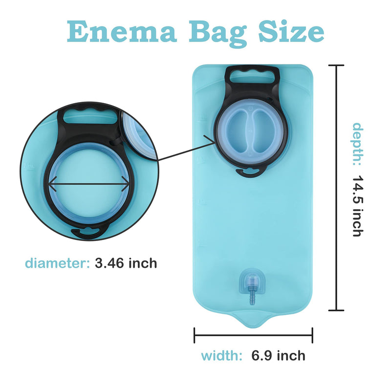 TopQuaFocus Travel Portable Enema Bag kit Anel Douche Enema Bag for Men Women Colon Cleansing 2L TPU - BeesActive Australia
