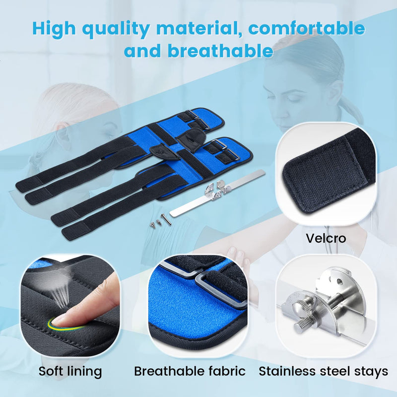 Elbow Splint, Elbow Brace for Cubital Tunnel Syndrome and Ulnar Nerve Entrapment,New Upgraded with 4 Angles Adjustable,Fixed Elbow,Prevent Excessive Bending,for Men,Women,fits Left and Right Arm -S/M S/M - BeesActive Australia