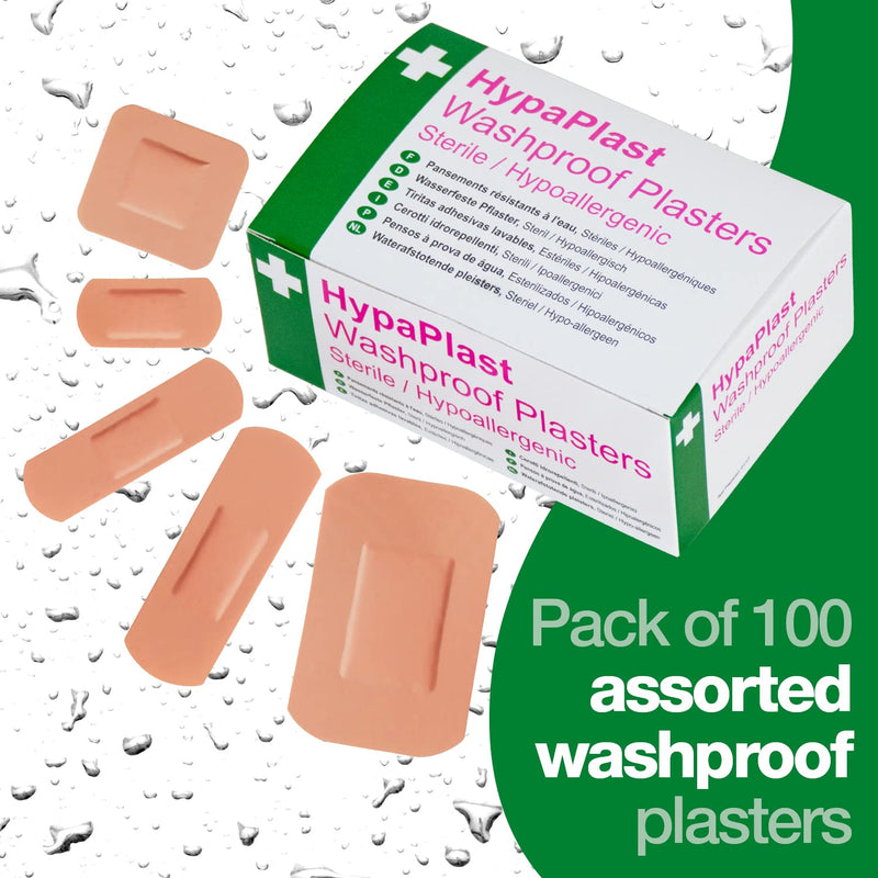 Safety First Aid Group HypaPlast Pink Washproof, Assorted (100) Sterile Hypoallergenic Assorted (100) - BeesActive Australia
