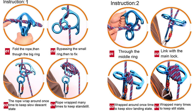 50KN Rescue Figure, 8 Descender Large Bent-Ear Belaying and Rappelling Gear Belay Device Climbing for Rock Climbing Peak Rescue 7075 Aluminum Alloy Red - BeesActive Australia