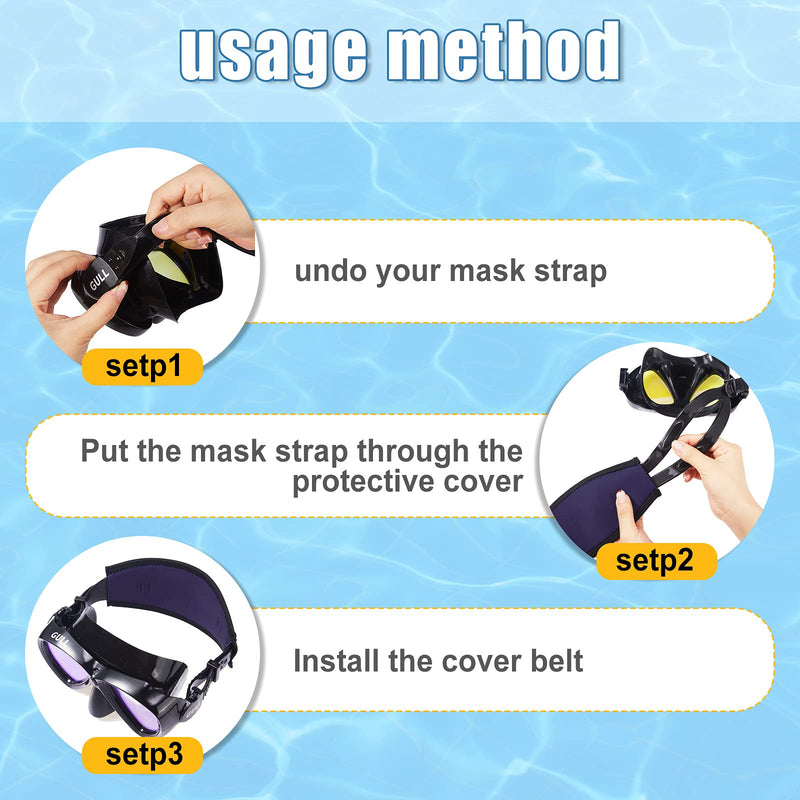 4 Pieces Diving Mask Slap Cover Straps Neoprene Dive Mask Strap for Men and Women Dive and Snorkel Mask Water Sports - BeesActive Australia
