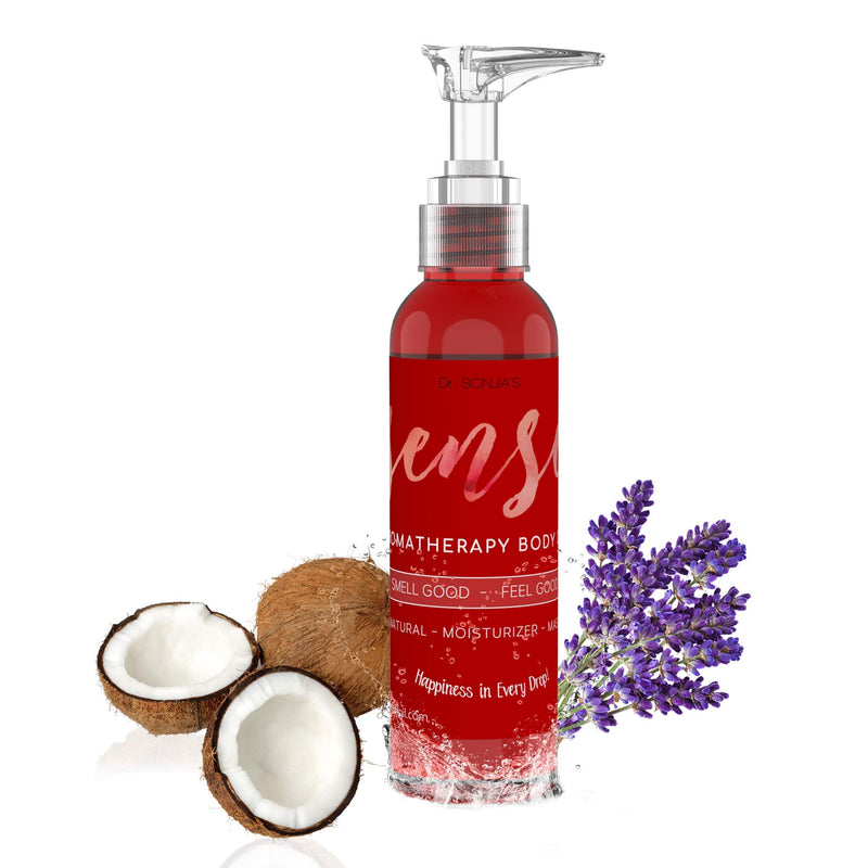 SENSE Relaxing Organic Body Oil | Every Day Use Massage Oil, Aroma Therapy, Natural Skin Moisturizer |100% Hypoallergenic | Made in the USA 4 Ounce - BeesActive Australia